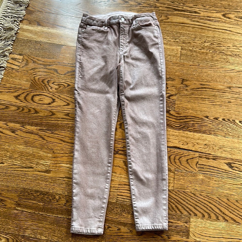 Ella Moss High Rise skinny Ankle Coated Jeans SZ 28